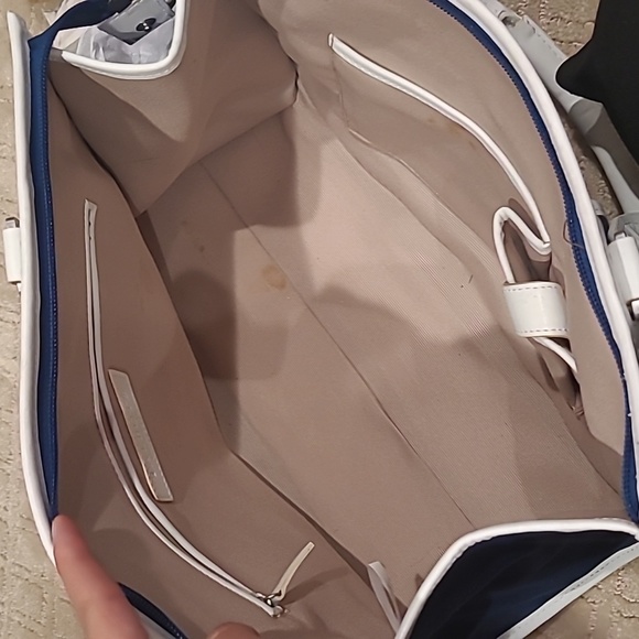 Talbots Navy Blue & White Handbag - Picture 9 of 13